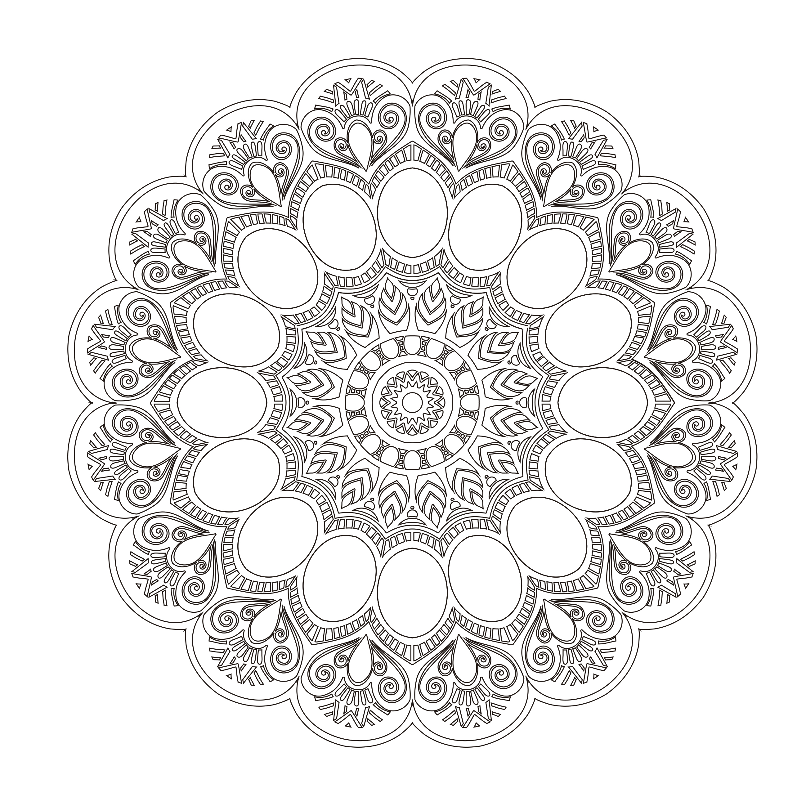 Mandalas - Libro de mandalas para colorear