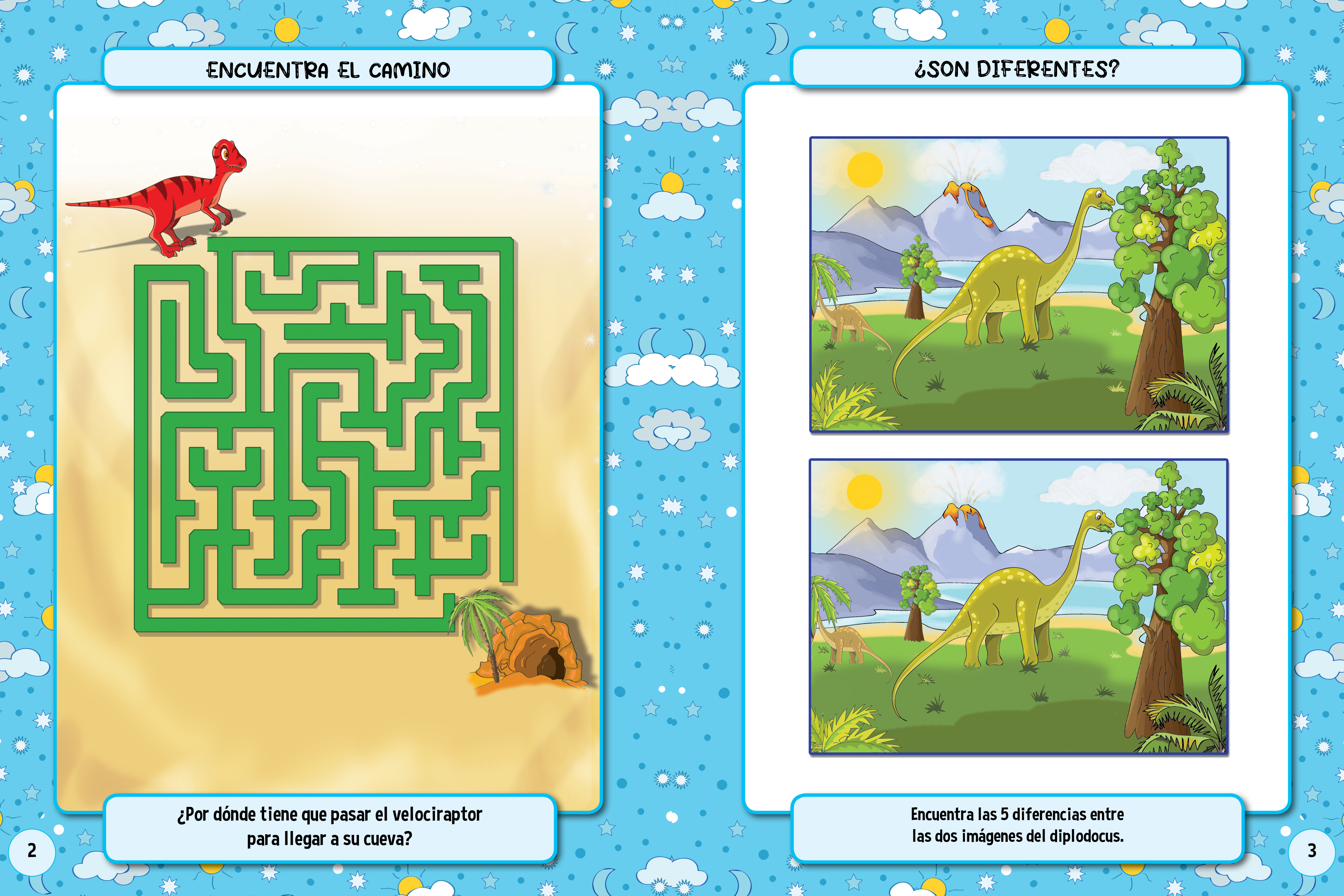 Juega y aprende actividades el mundo de los dinosaurios
