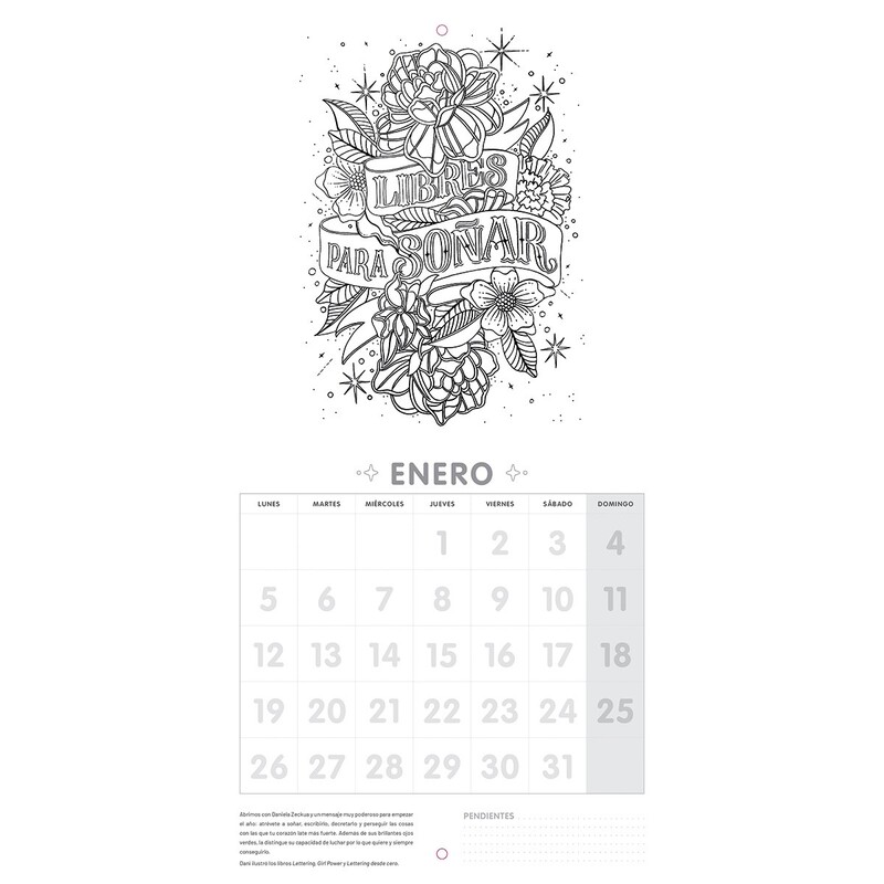 Calendario de pared 2026 Coloreanding