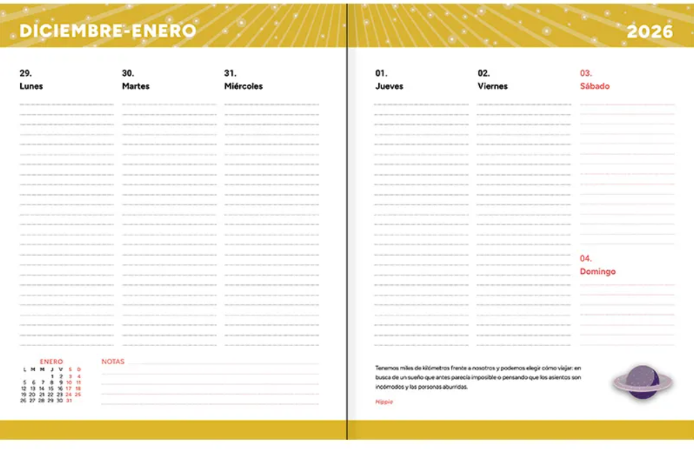 Agenda 2026 Paulo Coelho Cartone Luna