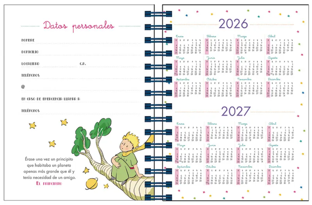 Agenda 2026 El principito Negra