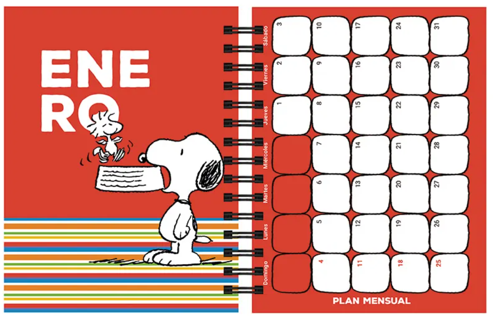 Agenda 2026 Snoopy Violeta