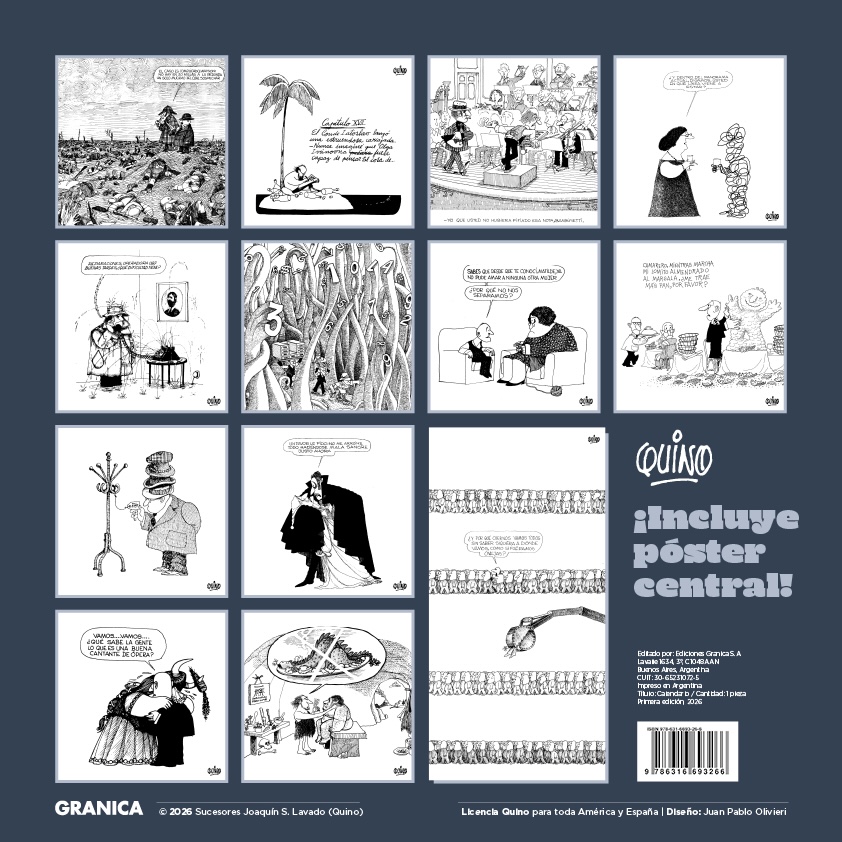 Quino 2026 calendario pared