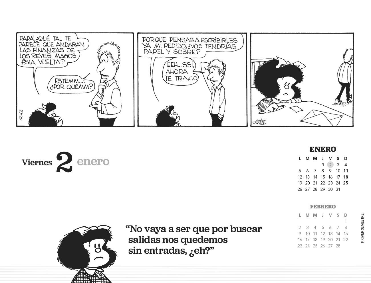 Mafalda 2026 Calendario de Coleccion