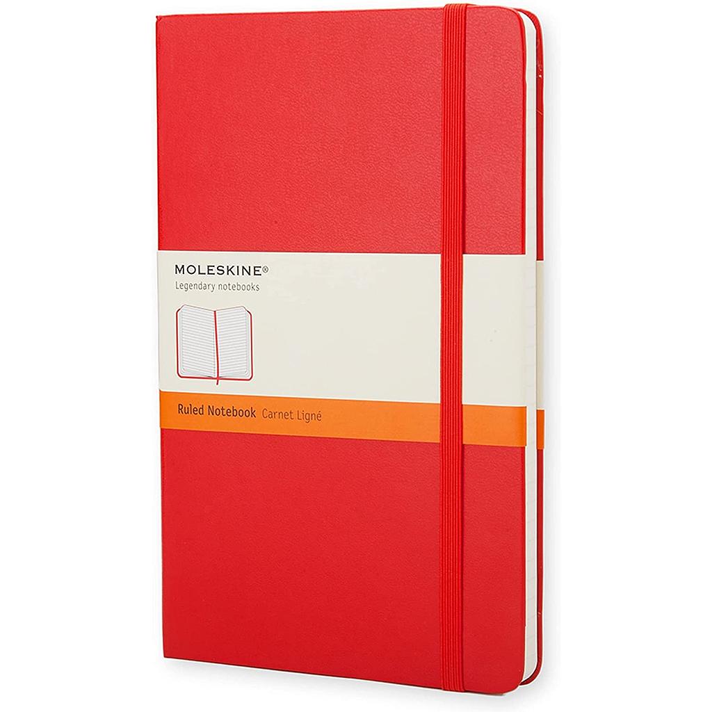 Moleskine Classic Notebook Ruled Red Large