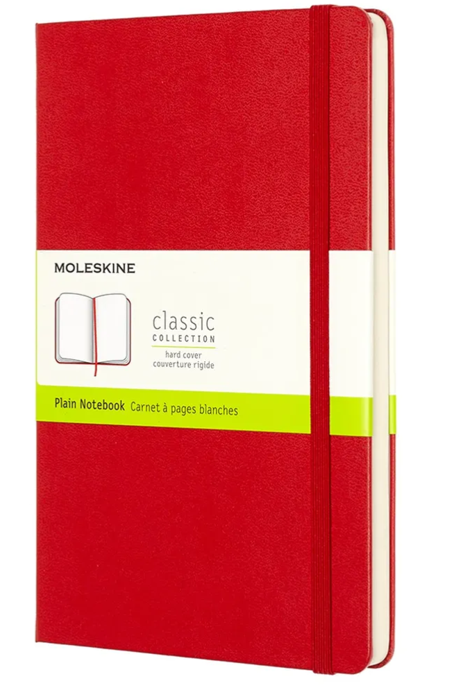 Moleskine Classic Notebook Plain Red Large