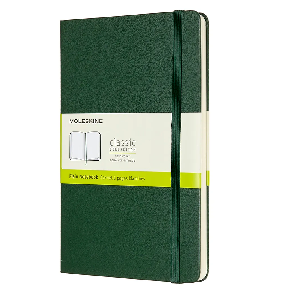 Moleskine Classic Notebook Plain Green Large