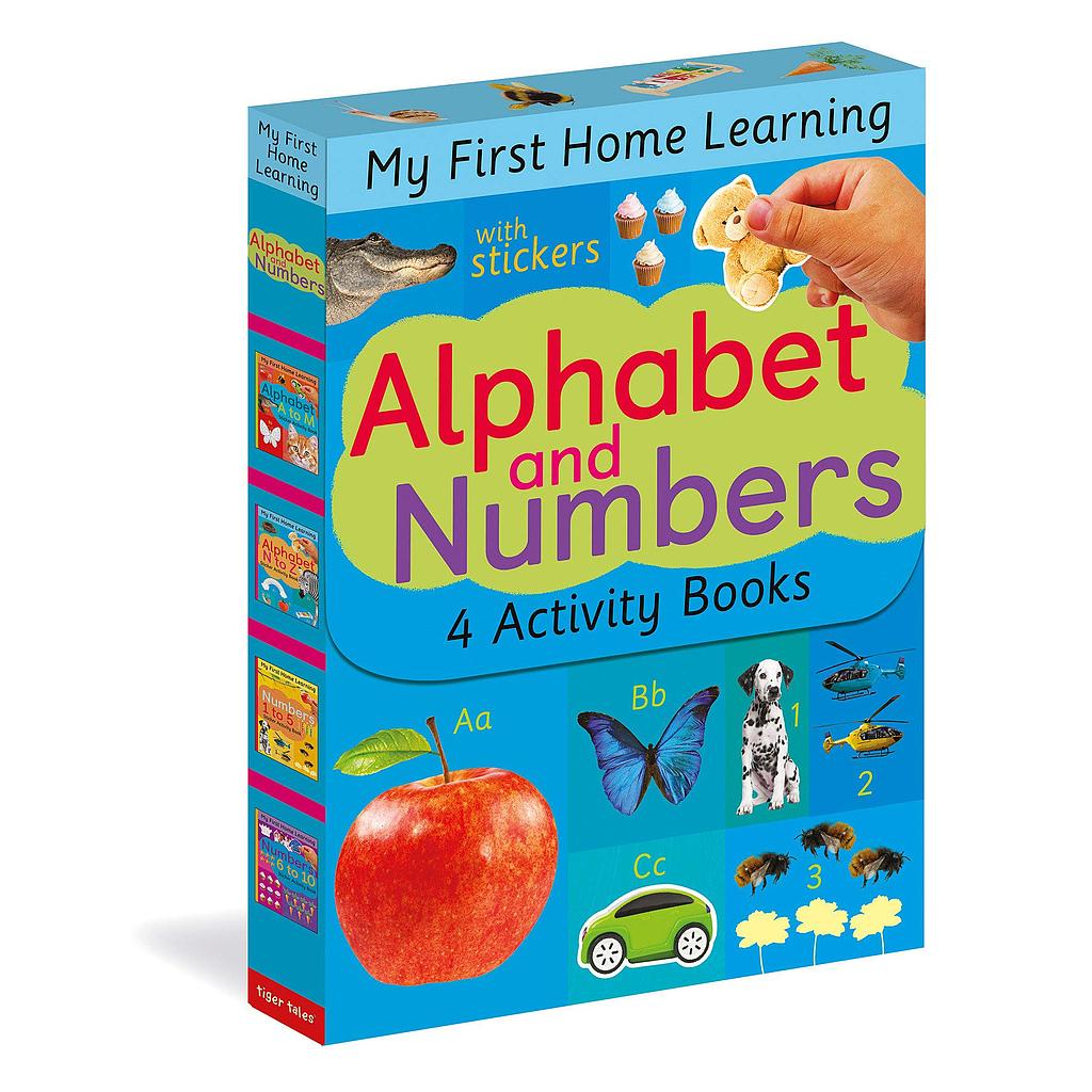 Alphabet and numbers activity book