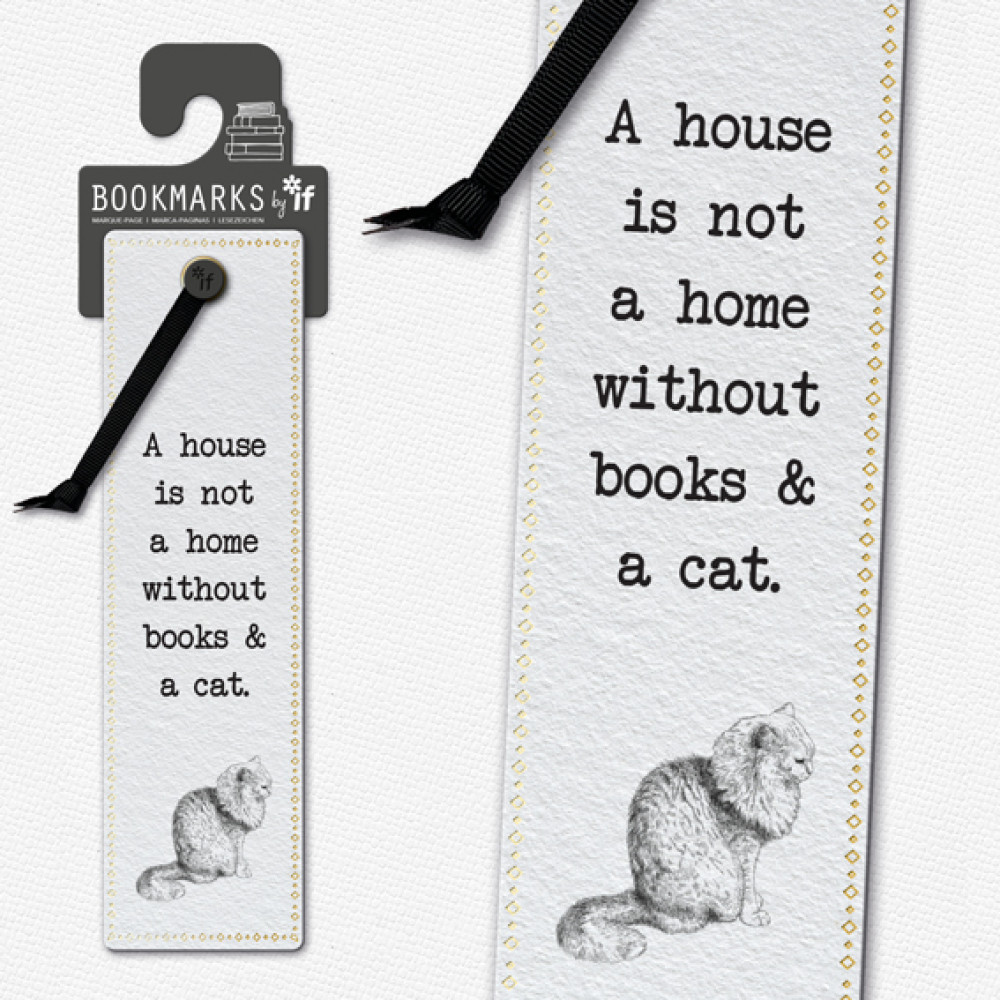Bookmarks Books & a cat
