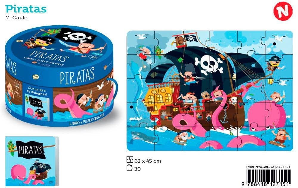 Piratas - Libro y Puzzle
