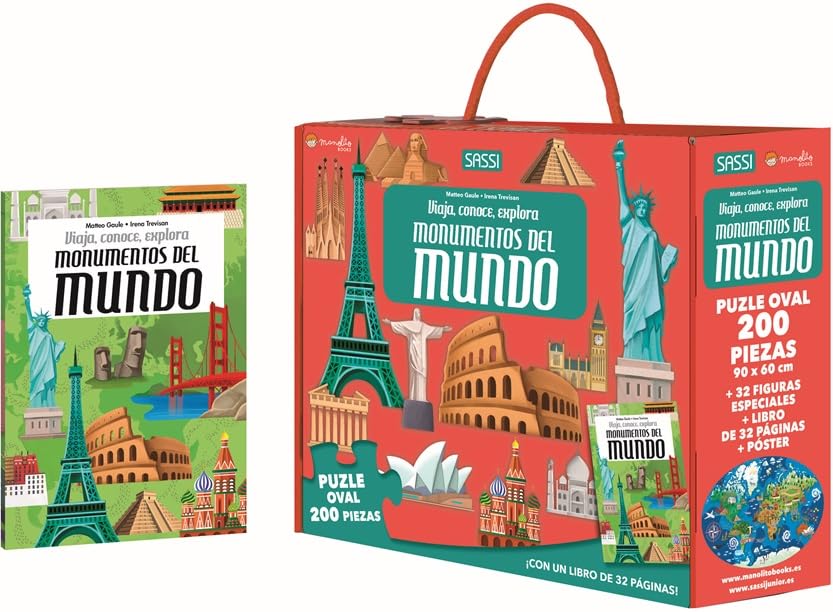 Monumentos Del Mundo Libro y Puzzle
