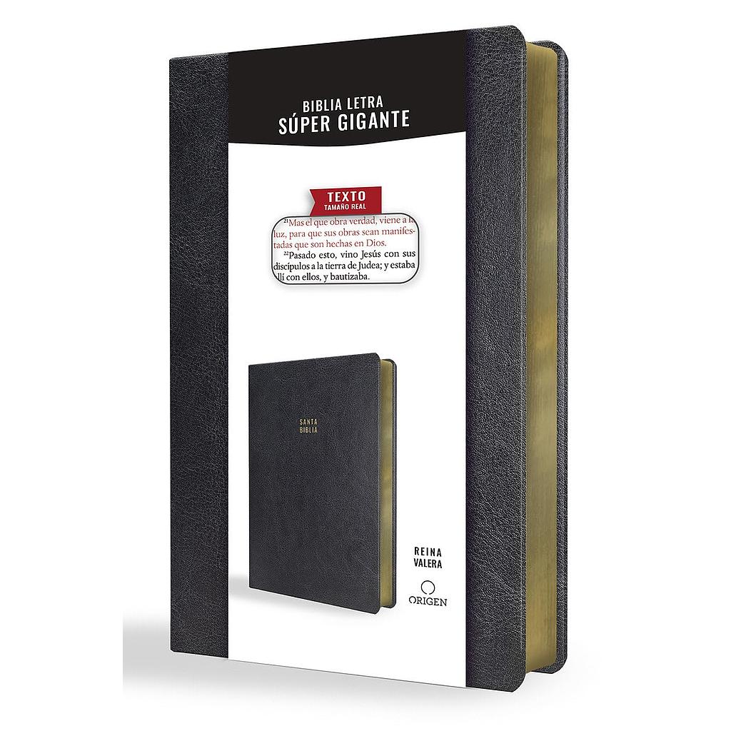 Biblia Reina Valera 1909 letra super gigante, simil piel negro