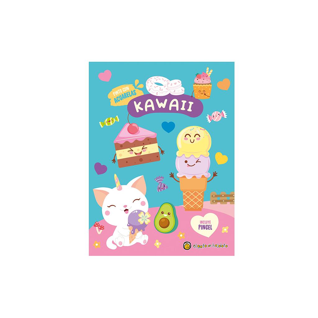 Pinto con acuarelas kawaii