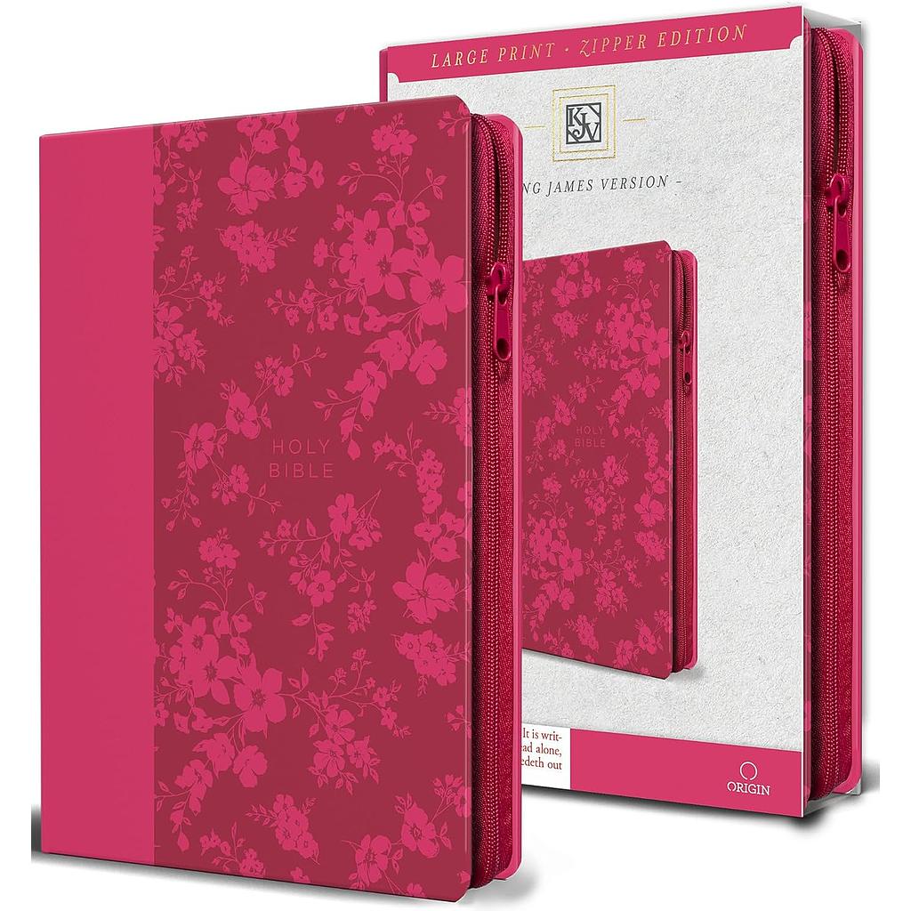 King James Version Holy Bible Large Print Fuchsia