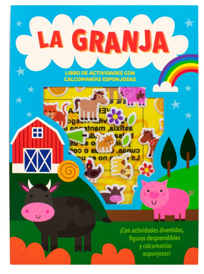 Libro infantil de actividades con calcomanias: la granja