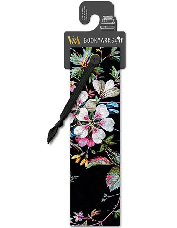 Bookmarks Black Floral
