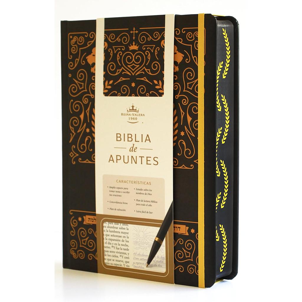 Biblia de apuntes RVR 1960 TD, Negro y oro