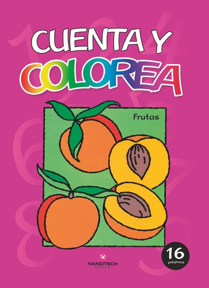 Cuenta y colorea: Frutas