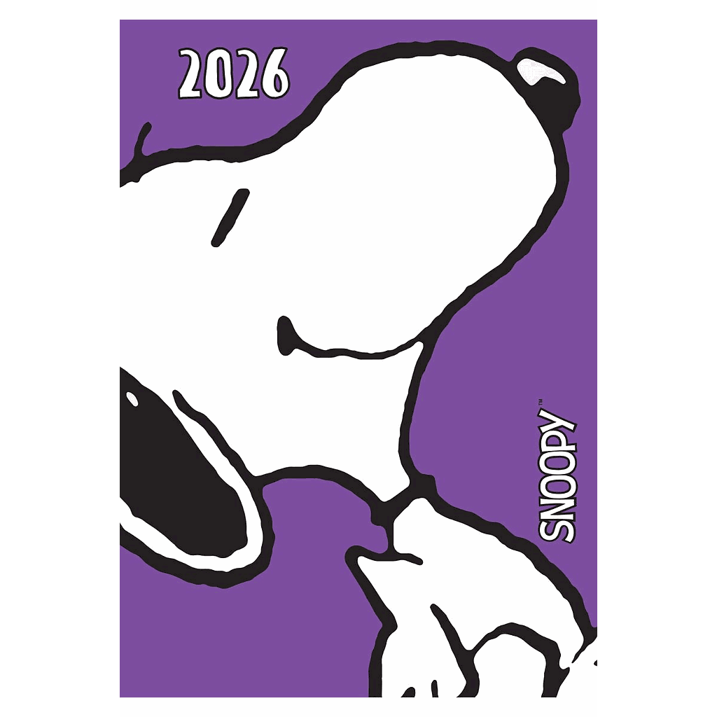 Agenda 2026 Snoopy Aniversario Morada