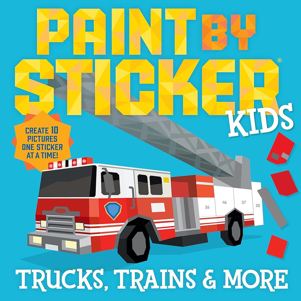 Paint by Sticker Kids Trucks, Trains &amp; More