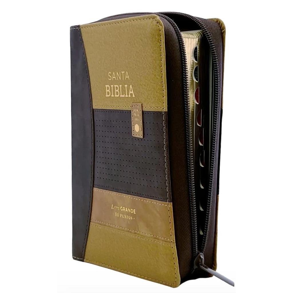 Biblia RVR60 Tamaño Portatil Indice con Cierre Letra Grande