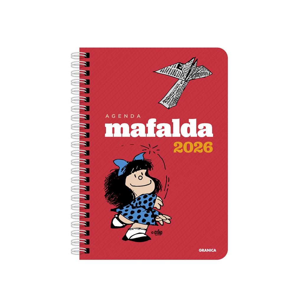 Agenda Mafalda 2026 Anillada Columna Roja