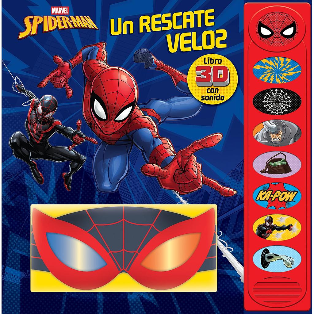 Spider-man Un rescate velos, libro en 3D con sonido