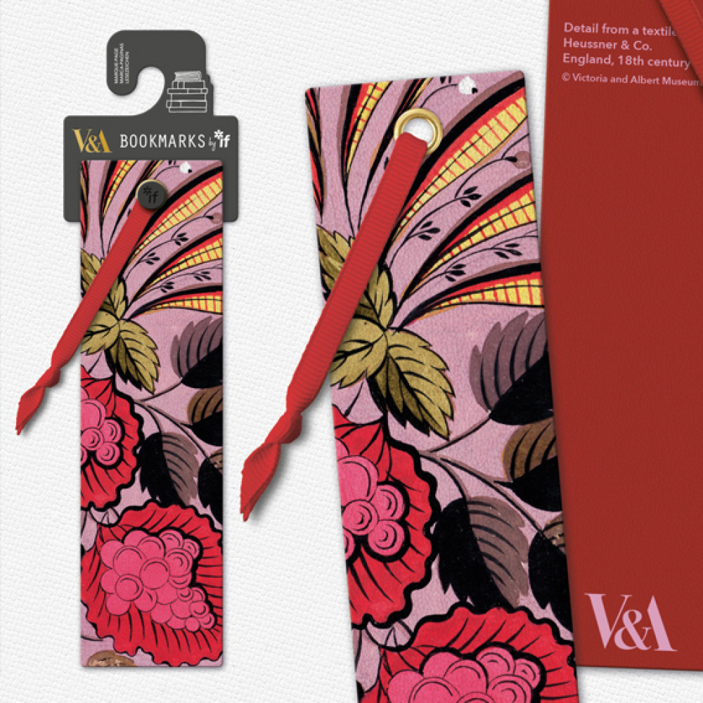 Bookmarks V&A Pink Berry Textile