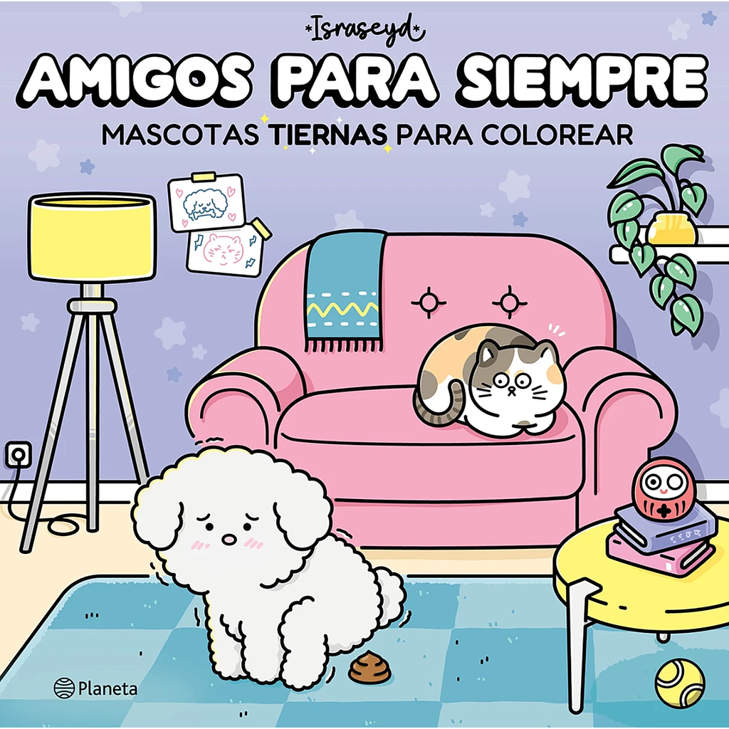 Amigos para siempre. Mascotas tiernas para colorear