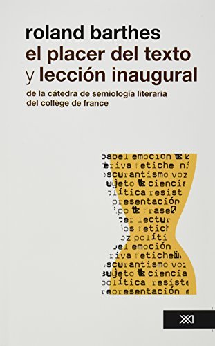 El placer del texto y leccion inaugural