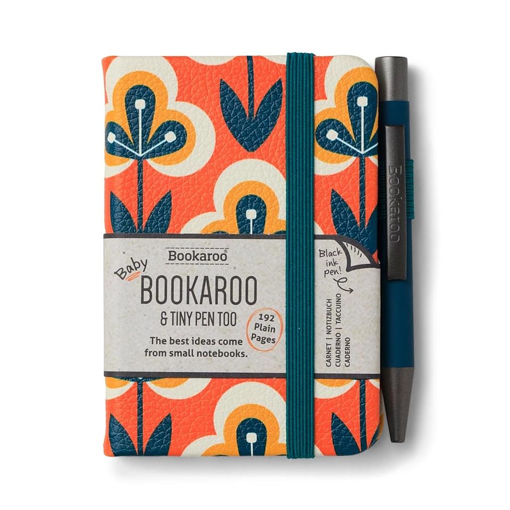 Bookaroo Notebook & Pen Teal & Orange