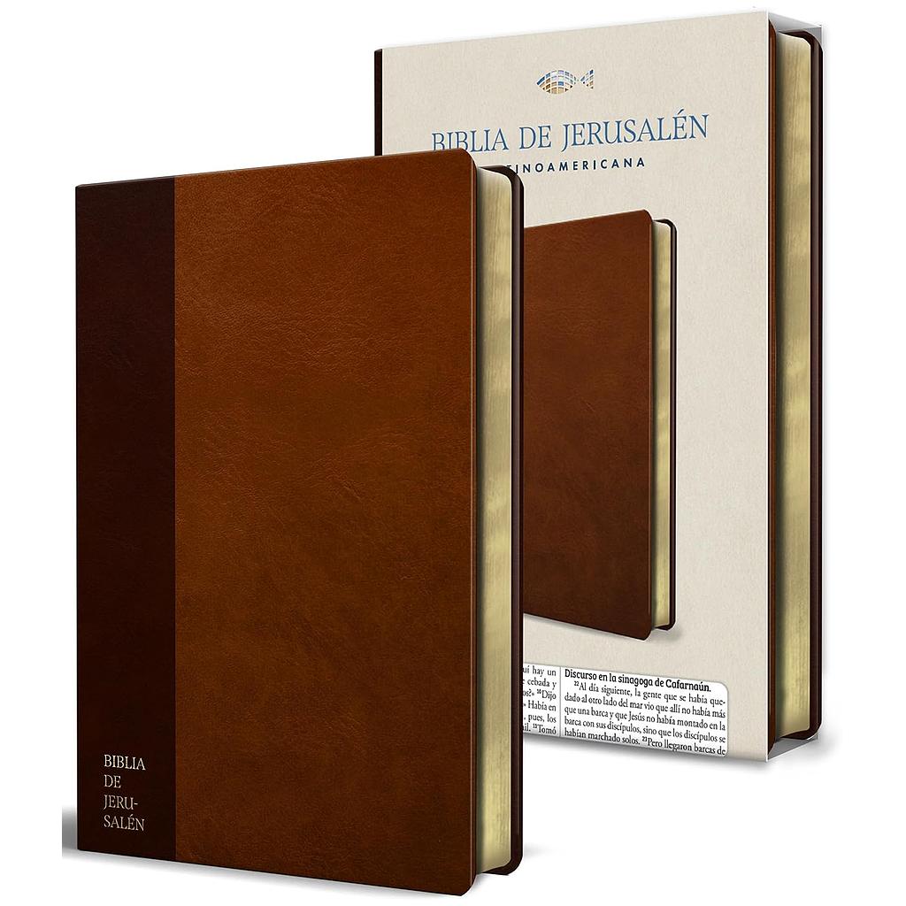 Biblia Catolica Biblia de Jerusalen Latinoamericana simil piel marron