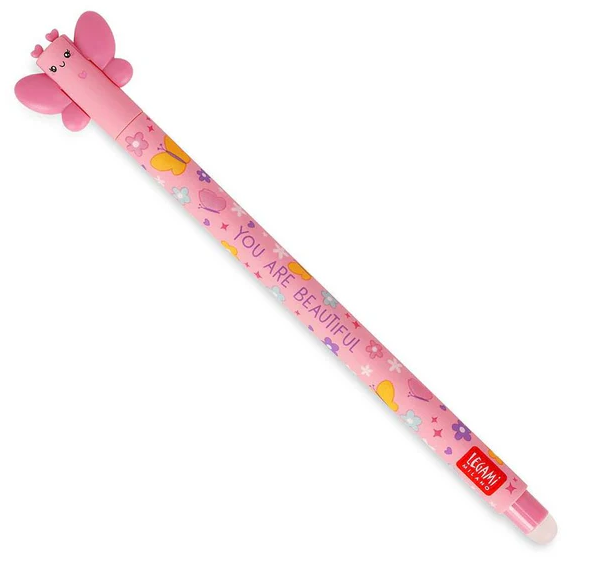 Lapicero Borrable Rosado Butterfly