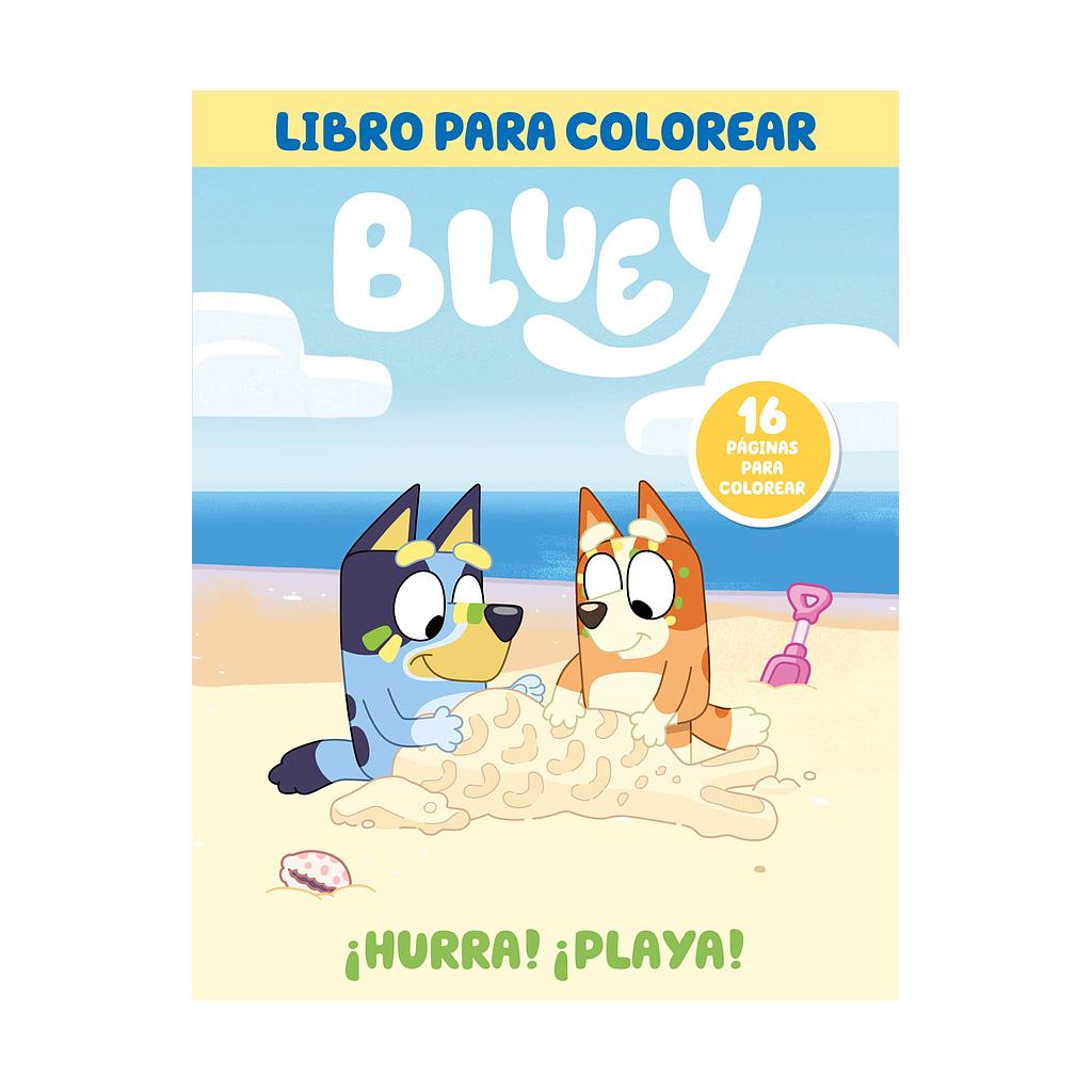 Bluey Hurra Playa - Libro para colorear