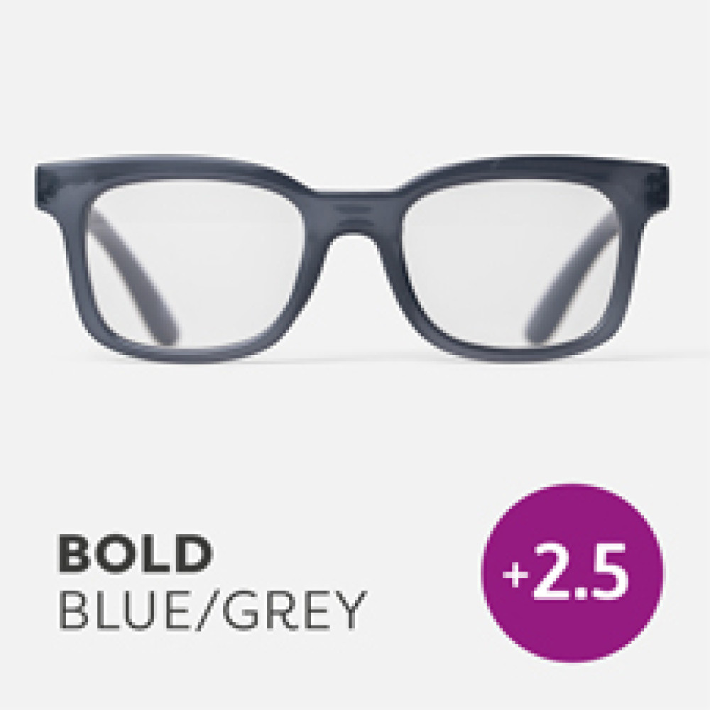 Easy Readers Bold Blue/Grey +2.5