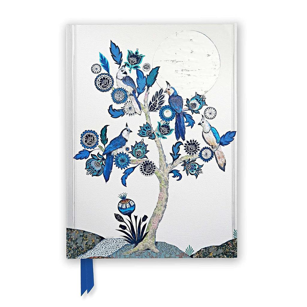 Journal Silver Tree Of Life With Four White