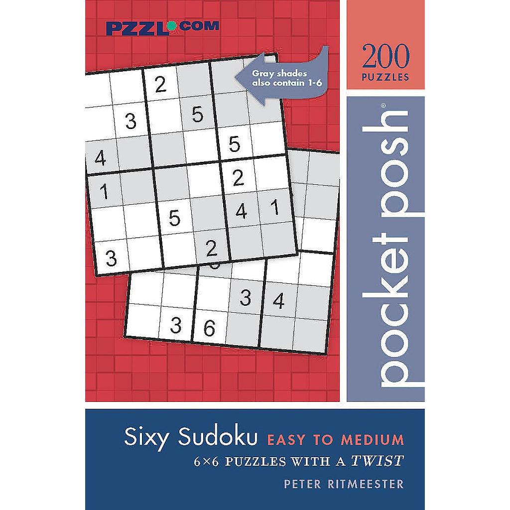 Pocket Posh Sixy Sudoku Easy To Medium