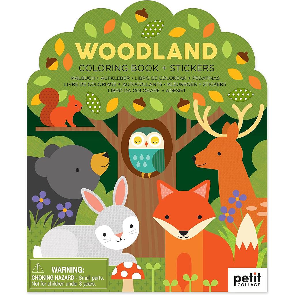Coloring Book with Stickers Woodland