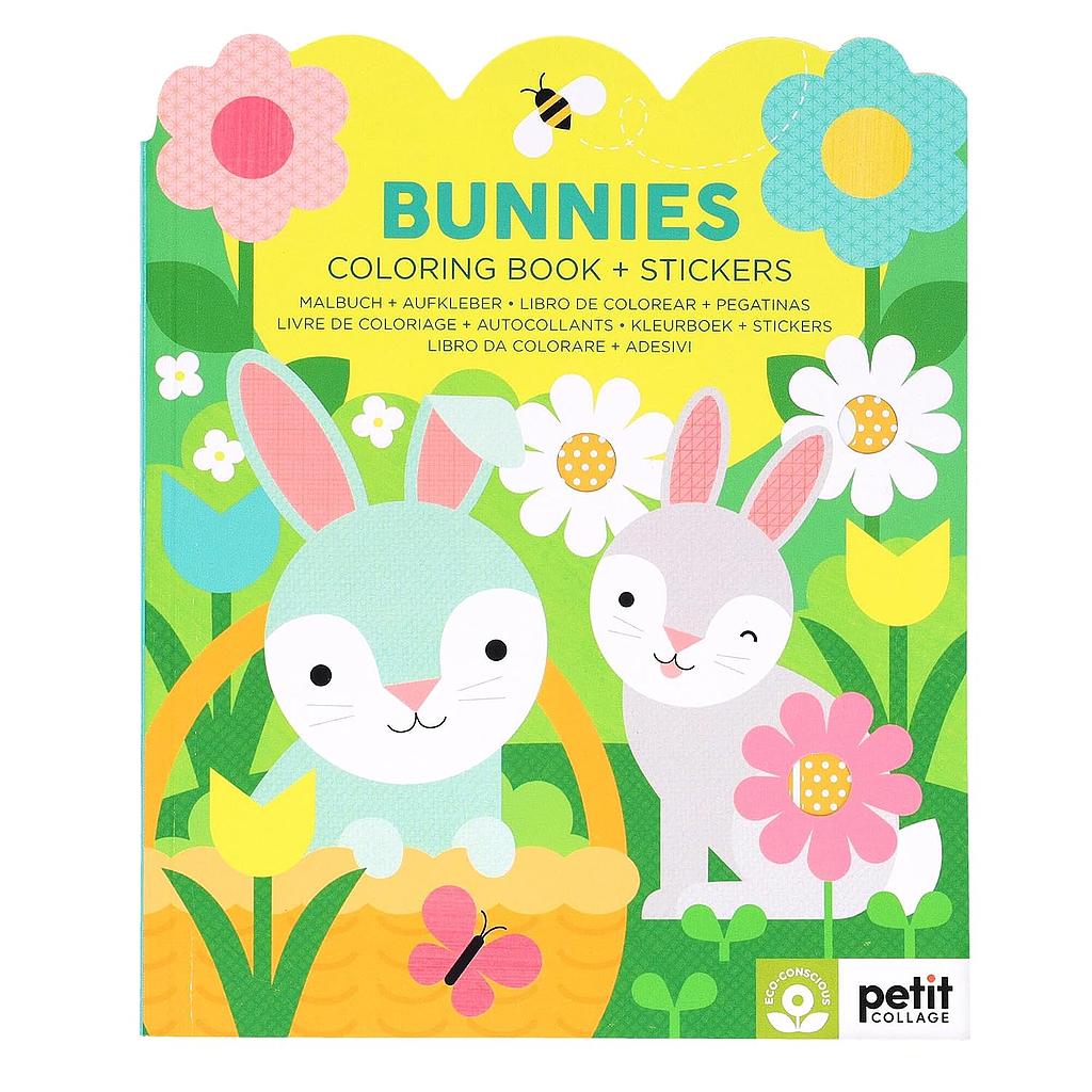 Coloring Book with Stickers Bunnies