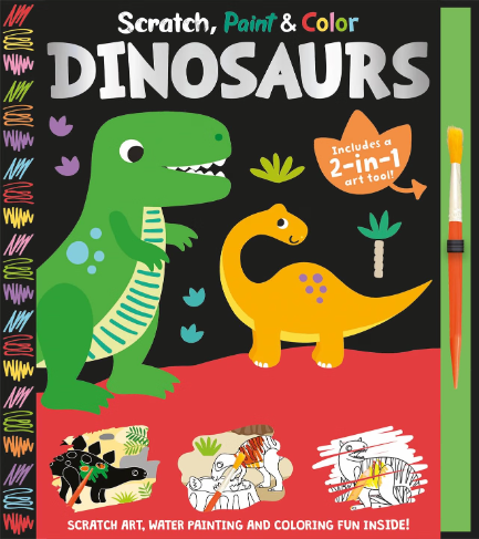 Scratch, Paint &amp; Color Dinosaurs
