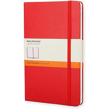 Moleskine Classic Notebook Ruled Red Large
