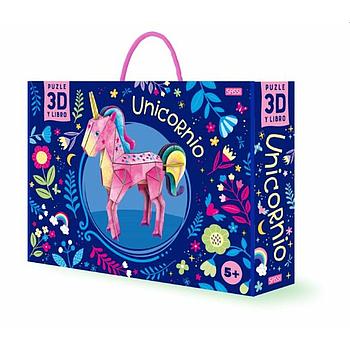 Unicornio 3D - libro y puzzle