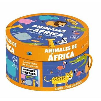 Animales de africa - libro y puzzle