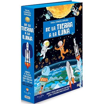 De la tierra a la luna - libro y puzzle