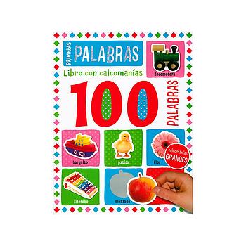 Libro infantil con actividades y calcomanias: primeras palabras