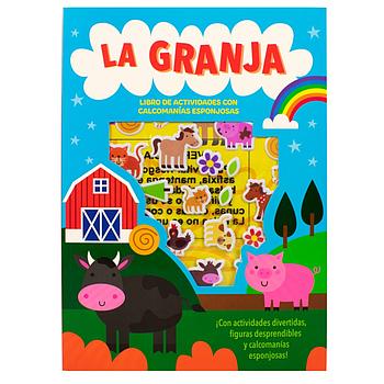 Libro infantil de actividades con calcomanias: la granja