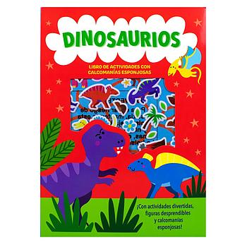 Libro infantil de actividades con calcomanias: dinosaurios