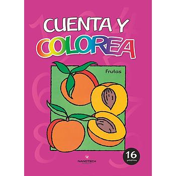 Cuenta y colorea: Frutas