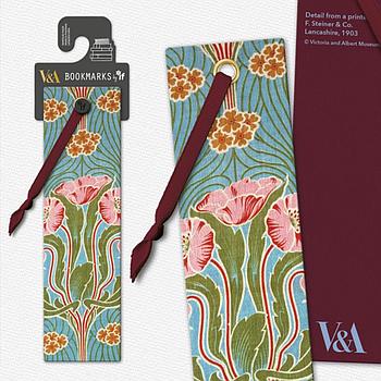 Bookmarks V&A Pink Berry Textile