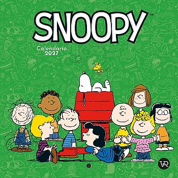 Calendario de pared 2027 Snoopy verde